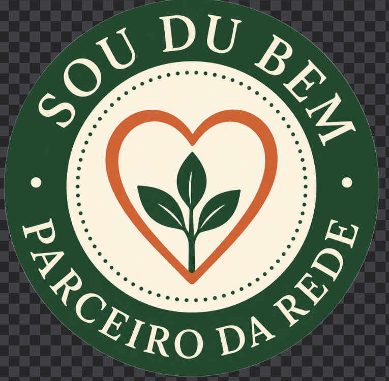 Selo Sou Du Bem · variação Verde + Coração Terracota